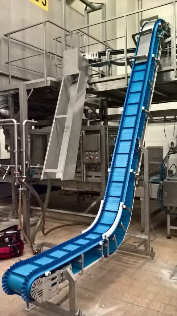 Convoyeur élévateur bande PU